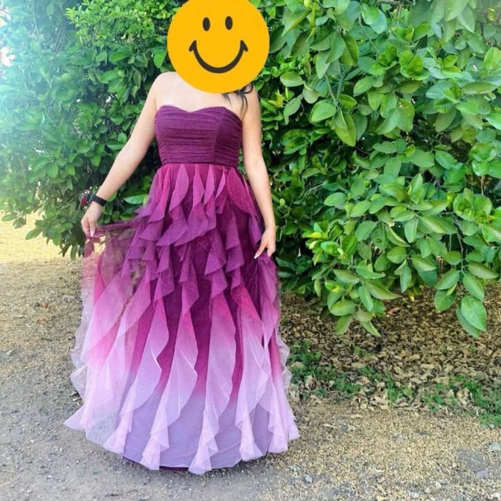 Elegant Purple Ombre Prom Dress